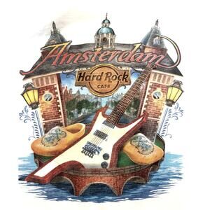 HARD ROCK CAFE Amsterdam Netherlands Graphic Tee/T-Shirt, Size M